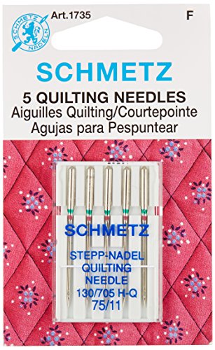 Euro-Notions 73078 Quilt Machine Needles-Size 11/75 5/Pkg