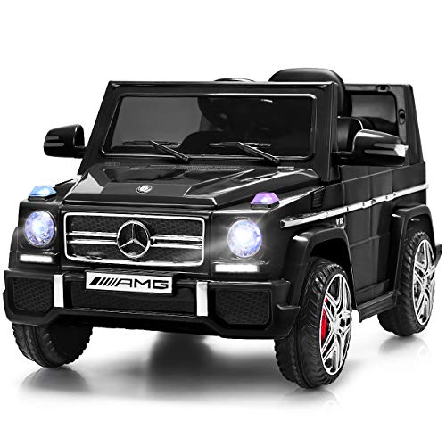 Costzon Kids Ride On Car, Licensed Mercedes Benz G65, 12V Battery Powered Electric Vehicle, Parental Remote Control & Manual Modes, Music, Horn, LED Headlights, USB MP3 Functions, Black