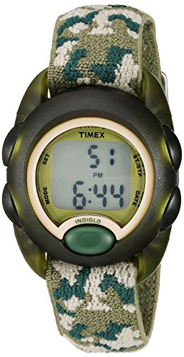 Timex Boys T71912 Time Machines Digital Green Camouflage Elastic Fabric Strap Watch