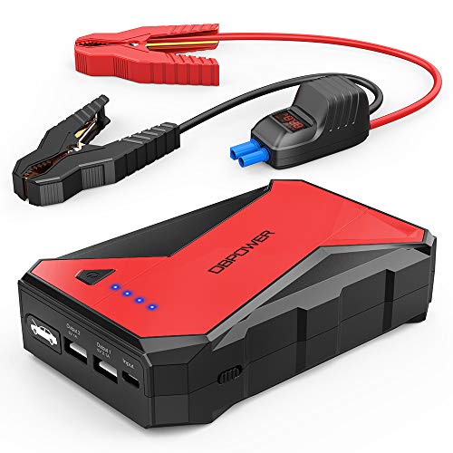 DBPOWER DJS80 1000A 12800mAh Portable Emergency Car Jump Starter- up to 7.0L Gasoline, 5.5L Diesel Engine，12V Auto Battery Booster Portable Power Pack