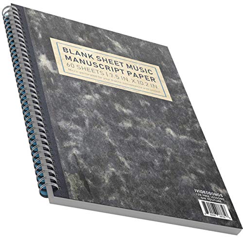 iVideosongs Blank Sheet Music Composition Manuscript Notebook • 12 Staff per Page • 120 Pages (60 Sheets) • 150+ Free Video Lessons