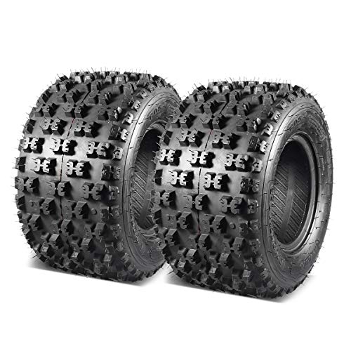 Set of 2 MaxAuto 20x10-9 ATV Tires 20x10x9 Rear Quad Sport Tires All Terrain UTV Tires 20x10.00-9 Tubeless 6PR Mud Sand Snow Tires