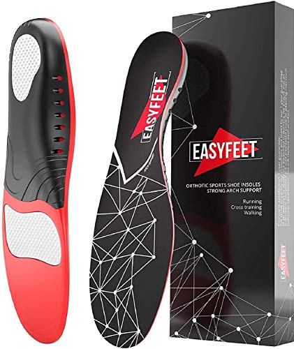 Easyfeet Arch Support Insoles for Men and Women Shoe Inserts - Orthotic Inserts - Flat Feet Foot - Running Athletic Gel Shoe Insoles - Orthotic Insoles for Arch Pain High Arch - Boot Insoles