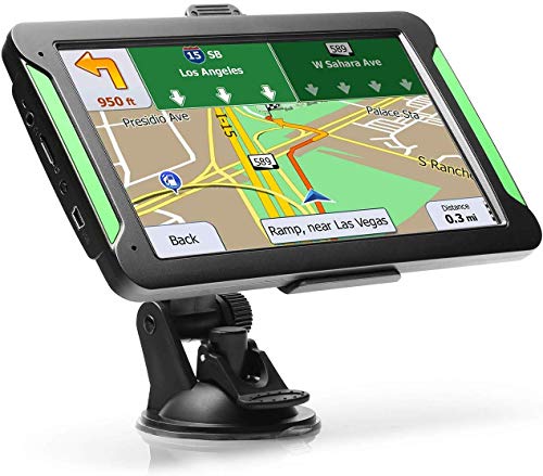 GPS Navigation for Car, LTTRBX 7” Touch Screen 8GB Real Voice Spoken Turn-by-Turn Direction Reminding Navigation System for Cars, Vehicle GPS Satellite Navigator with Free Lifetime Map Update (Black)
