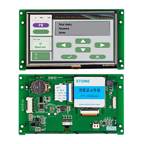 5 Inch HMI Smart TFT LCD Display Module with Controller Board + Software + Touch Screen for Industrial Control (5 Inch, YTVI050WT-01)
