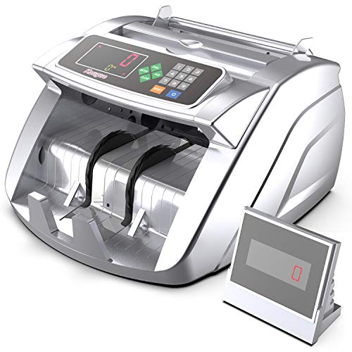 Money Counter Machine with UV/MG/IR/MT, Kaegue Bill Currency Counter Machine, Cash Counting Machine with 6 Modes, 1,000 Notes Per Minute, 2 Years Warranty (Standard)