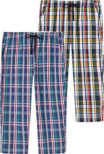 AIRIKE Women's Pajama Pants Cotton Capri Lounge Pants Elastic Waisted Woven Sleep Pants with Pockets Sleepwear PJ Bottom