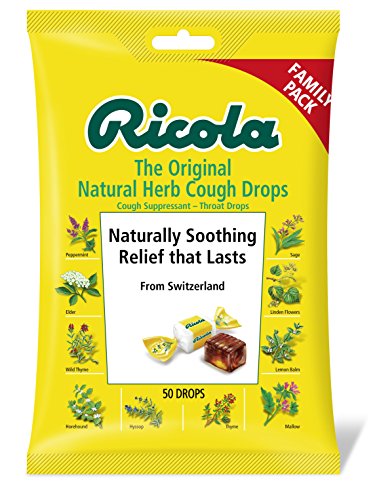 Ricola Original Herbal Cough Suppressant Throat Drops, 50ct Bag