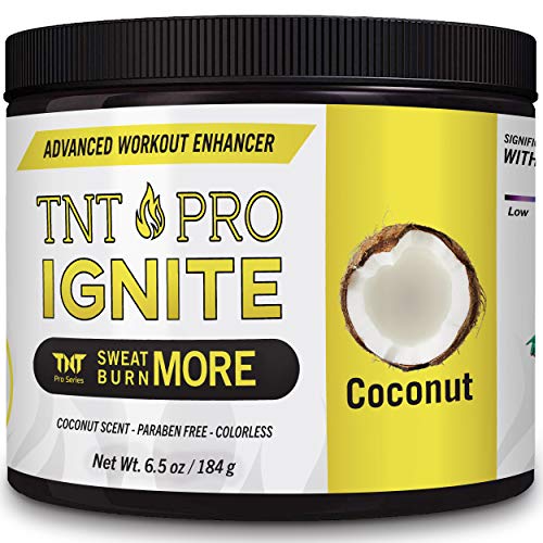 Slimming Cream for Belly with Coconut Oil - TNT Pro Ignite Sweat Cream for Men and Women - Thermogenic Weight Loss Slimming Workout Enhancer for Stomach, Abdominal Burner - 6.5 oz Jar