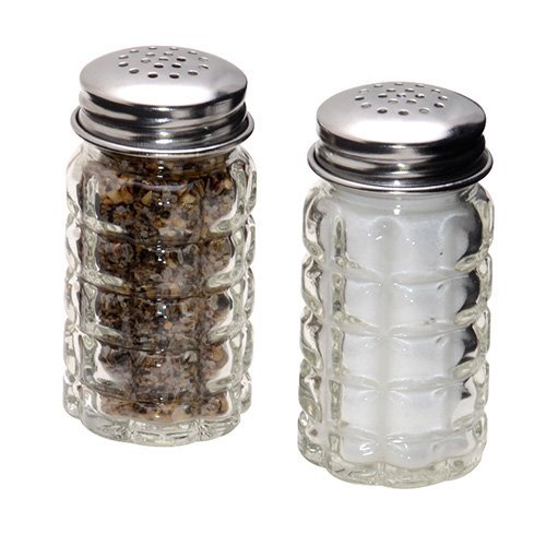 1st Choice FBA_BCK31360 Retro Style Salt and Pepper Shakers with Stainless Tops (2), 1, Original Version