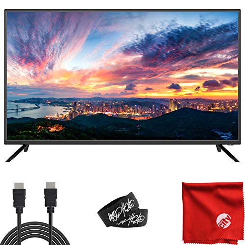 Sansui 40-Inch 1080p FHD DLED Smart TV (S40P28FN) Slim Ultra-Light Bezel Built-in with HDMI, USB, High Resolution, Dolby Audio Bundle with Circuit City 6-Feet 4K HDMI Cable and Accessories