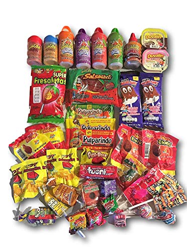 Mexican Candy Variety Care Package by AtHomePlus (40 Count) --Perfect Gift for College Dorm, Military or Office!!