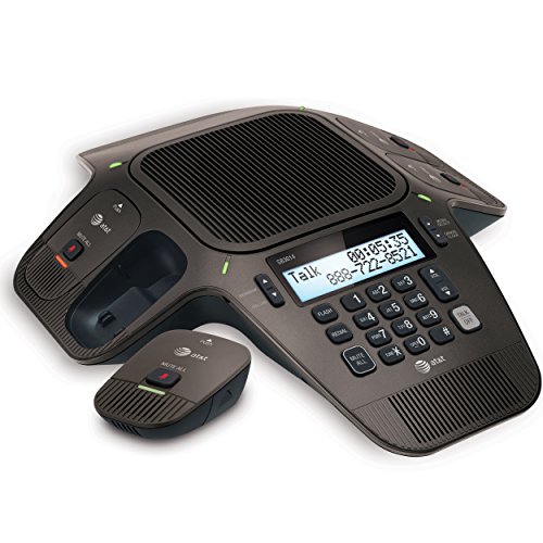 AT&T SB3014 DECT 6.0 Conference Phone with Four Wireless Mics, Black
