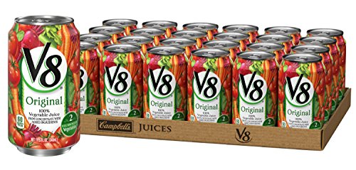 V8 Juice, Original 100% Vegetable Juice, Plant-Based Drink, 11.5 Ounce Can (Pack of 24)
