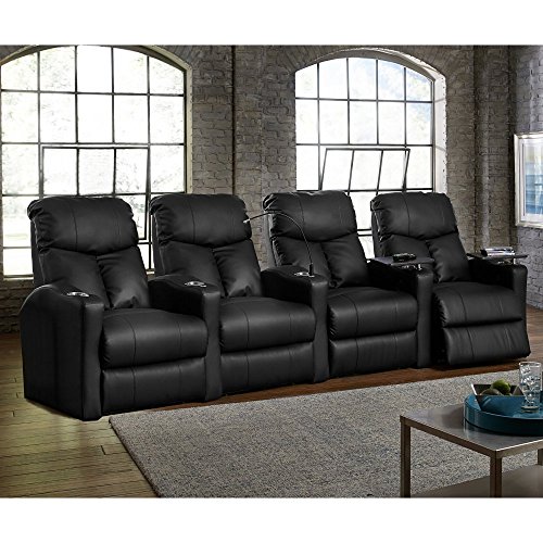Octane Seating Octane Bolt XS400 Leather Home Theater Recliner Set (Row of 4)