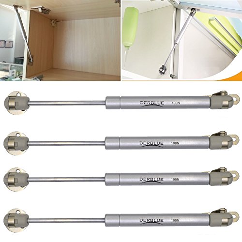 DerBlue 4 Pcs 100N/22.5lb Gas Strut Lift Support Cabinet Door Lift Pneumatic Support