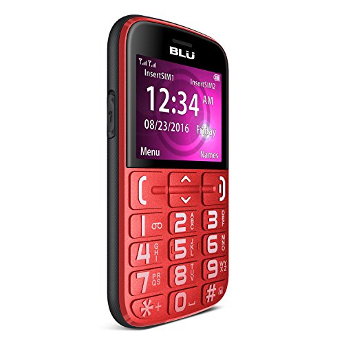 BLU JOY - 2.4', Factory Unlocked Phone - Red