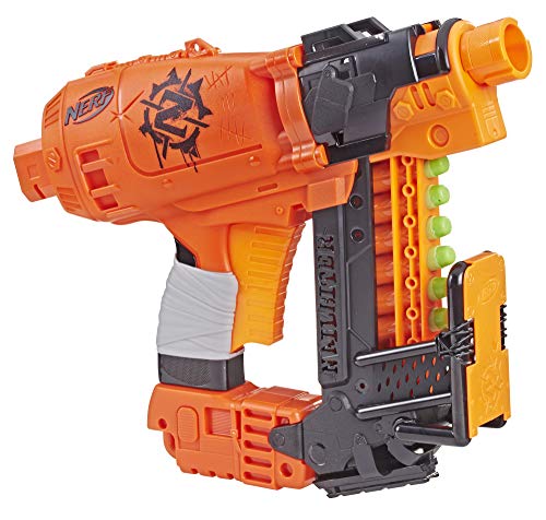 Nailbiter Nerf Zombie Strike Toy Blaster – 8 Official Zombie Strike Elite Darts, 8-Dart Indexing Clip – Survival System – For Kids, Teens, Adults