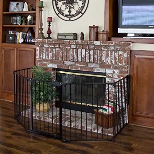 Best Choice Products Baby Safety Fence Hearth Gate BBQ Fire Gate Fireplace Metal Plastic