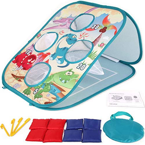 Yuham Outside Toys for Kids Ages 4-8, Bean Bag Toss Indoor Outdoor Games for Kids Cornhole Sets, Outdoor Toys for Toddlers Age 3-5, 8-Beanbags. Best Gifts for Boys Girls and Family