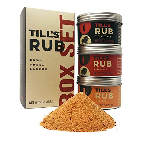 Till's Spice Rub | All-Purpose Natural Gourmet Seasonings for Steak, Chicken, Pork, Vegetables and BBQ's | Trio Gift Box Set