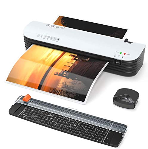 Laminator, dodocool Thermal Laminating Machine, 4 in 1 Personal Laminator for Home Use Shcool Teacher Office, 9 Inches Small Cold Lamination Machine with 20 A4 A5 A6 Pouches Trimmer Corner Rounder