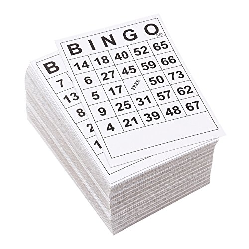 Juvale 3-60 Pack Disposable Bingo Game Card Sets (180 Cards Total), 1 Design, 6 x 4 Inches