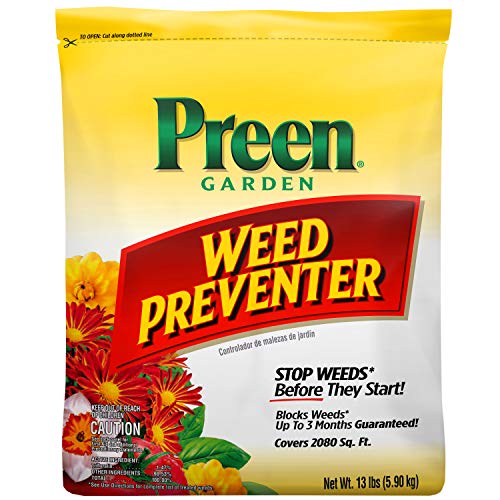 Preen 264107 Garden Weed Preventer - 13 lb. - Covers 2,080 sq. ft.