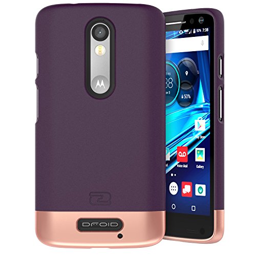 Encased Motorola Droid Turbo 2 Case, (SlimSHIELD Edition) Ultra Slim Cover (Full Coverage) Hybrid Slider Shell (Royal Purple)