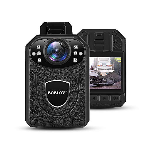 BOBLOV Body Camera 1296P Body Wearable Camera Support Memory Expand Max 128G 8-10Hours Recording Police Body Camera Lightweight and Portable Easy to Operate KJ21(Card not Included)