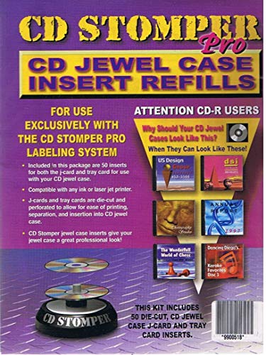 Stomp Inc. CD Stomper Pro CD Jewel Case Inserts Refill