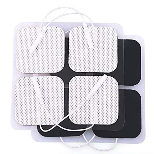 TENS Unit Pads, 40PCS, 2x2 Electrodes for EMS Muscle Stimulator Massager Medical Electrotherapy Pads, Reusable and Latex-Free