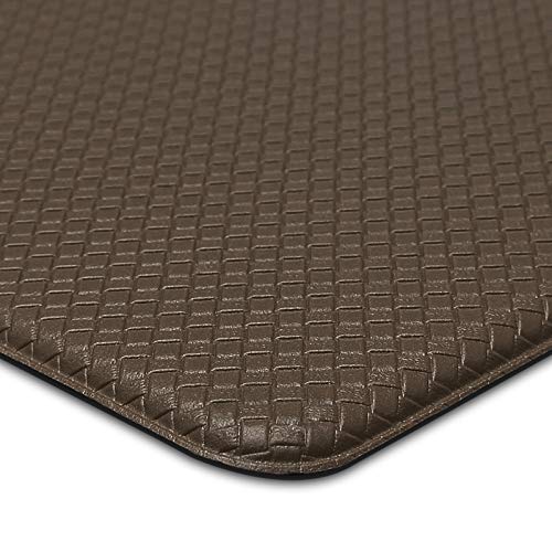 DEXI Kitchen Rug Anti Fatigue,Non Skid Cushioned Comfort Standing Kitchen Mat Waterproof and Oil Proof Floor Runner Mat, Easy to Clean, 18'x59', Brown