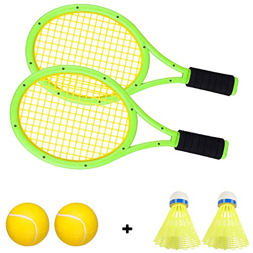 Crefotu Kids Tennis Racket,Plastic Tennis Racket Toys for Children Outdoor/Indoor Sport Game