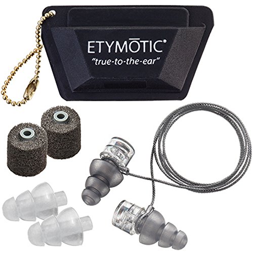 Etymotic Research ER20XS High-Fidelity Earplugs (Concerts, Musicians, Airplanes, Motorcycles, Sensitivity and Universal Hearing Protection) - Universal Fit, Standard/Large/Foam Tips