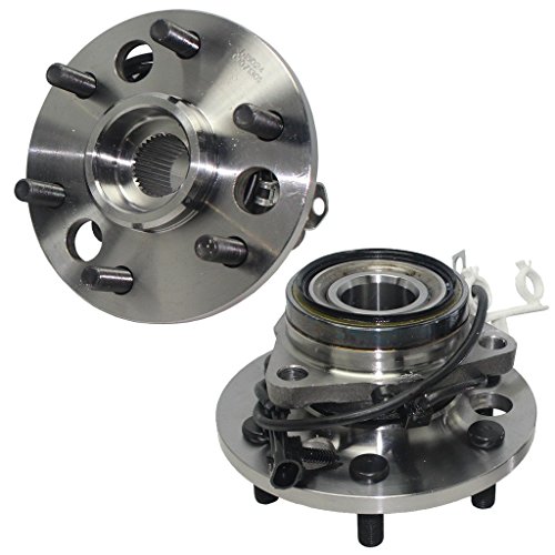 Detroit Axle - 4x4 (Both) Front Wheel Hub and Bearing Assembly Old Square Body Style for 1995-1999 K1500, K2500 Tahoe, Yukon 6 Lug W/ABS