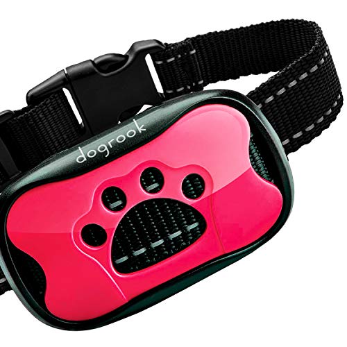 DogRook Rechargeable Dog Bark Collar - Humane, No Shock Barking Collar - w/2 Vibration & Beep Modes - Small, Medium, Large Dogs Breeds - No Harm Training - Automatic Action Without Remote - Adjustable