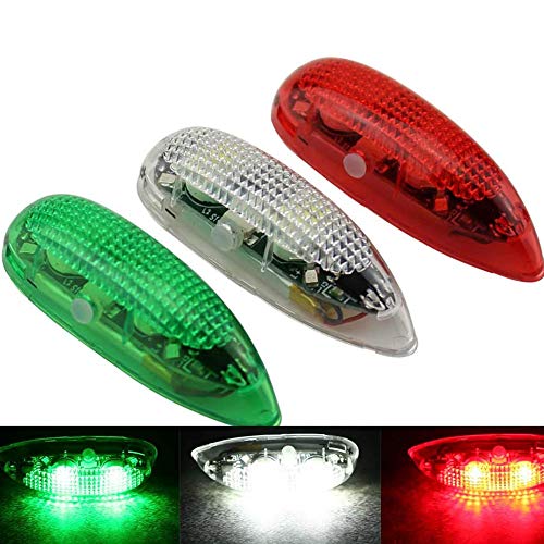 RC Plane Wireless LED Light Kit for Bicycle Jet Airplane Air Craft Fix Wing Quadcopter,Rechargeable Red Green White LED Flashing Lights（3PCS/Set）