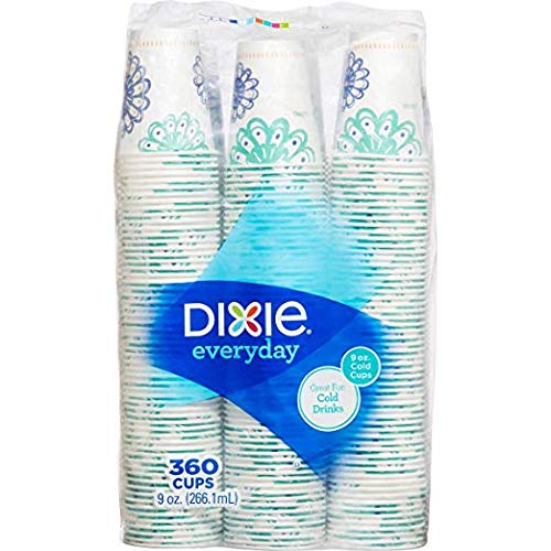 Dixie Cold 9oz Cup, 360 Count (Styles May Vary)
