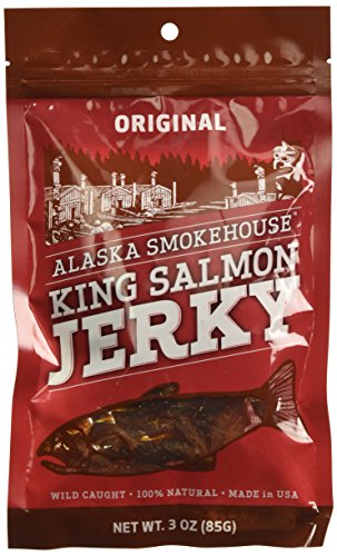 Alaska Smokehouse Salmon Jerky, 3-Ounce Bag