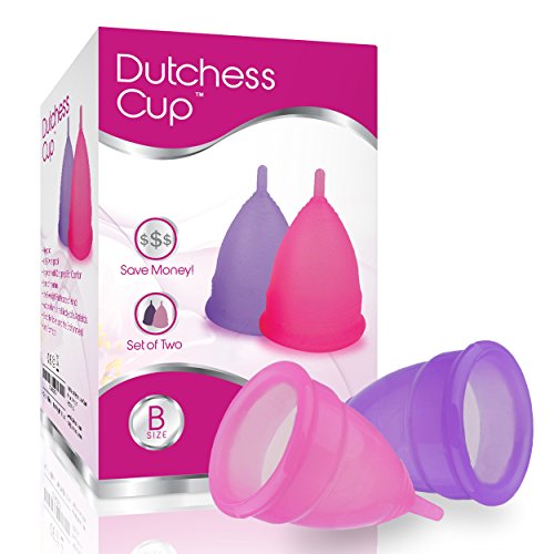 Dutchess Menstrual Authentic Original Cups Set of 2 with Free Bags - Small (B) - No 1 Economical Feminine Alternative Protection for Cloth Sanitary Napkins for Menstruation