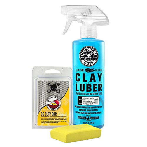 Chemical Guys CLY_113 OG Clay Bar & Luber Synthetic Lubricant Kit, Light/Medium Duty (16 oz) (2 Items)