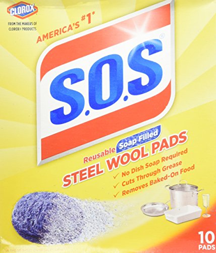 S.O.S Steel Wool Soap Pads (2 Packs of 10, total 20)