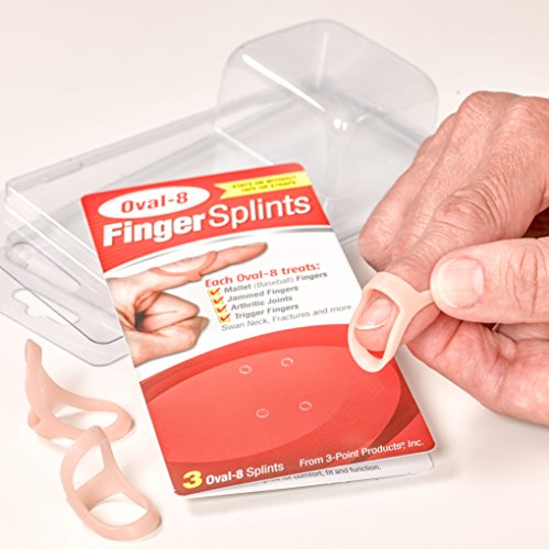 3-Point Products Oval-8 Finger Splint Graduated Set - Sizes 6, 7, 8