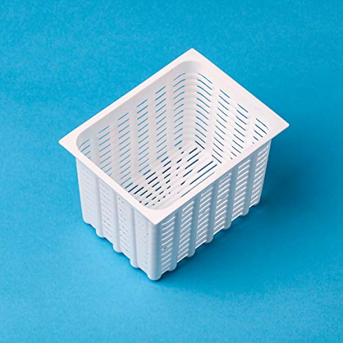 Cheese making cheese mold 0.4L/0.35kg/0.77lbs Rectangle Brick Original HOZPROM Cheese making mold Molde para queso Cheesemaking Rennet cheese Feta Cheese making molds Cheese making Cheese rennet