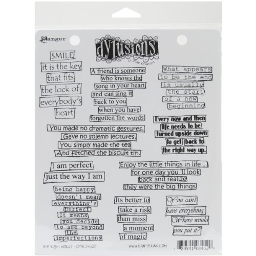 Ranger Dyan Reaveley's Dylusions Cling Stamp Collections, 8.5 by 7-Inch, The Right Words