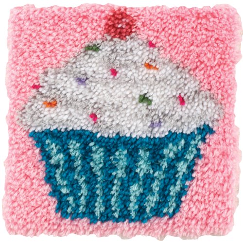 Wonderart Cupcake Latch Hook Kit, 12' X 12'