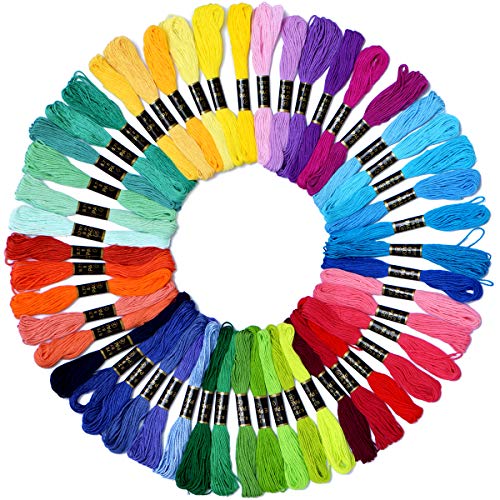 Embroidery Floss Rainbow Color 50 Skeins Per Pack Cross Stitch Threads Friendship Bracelets Floss Crafts Floss