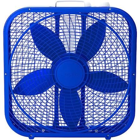 Be Cool with Lasko Cool Colors 20 Box Fan, Royal Blue by Lasko