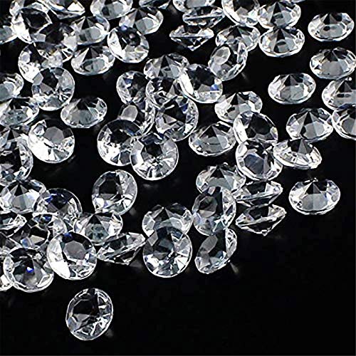 OUTUXED 1000pcs 0.4inch Clear Wedding Table Scattering Crystals Acrylic Diamonds Wedding Bridal Shower Party Decorations Vase Fillers